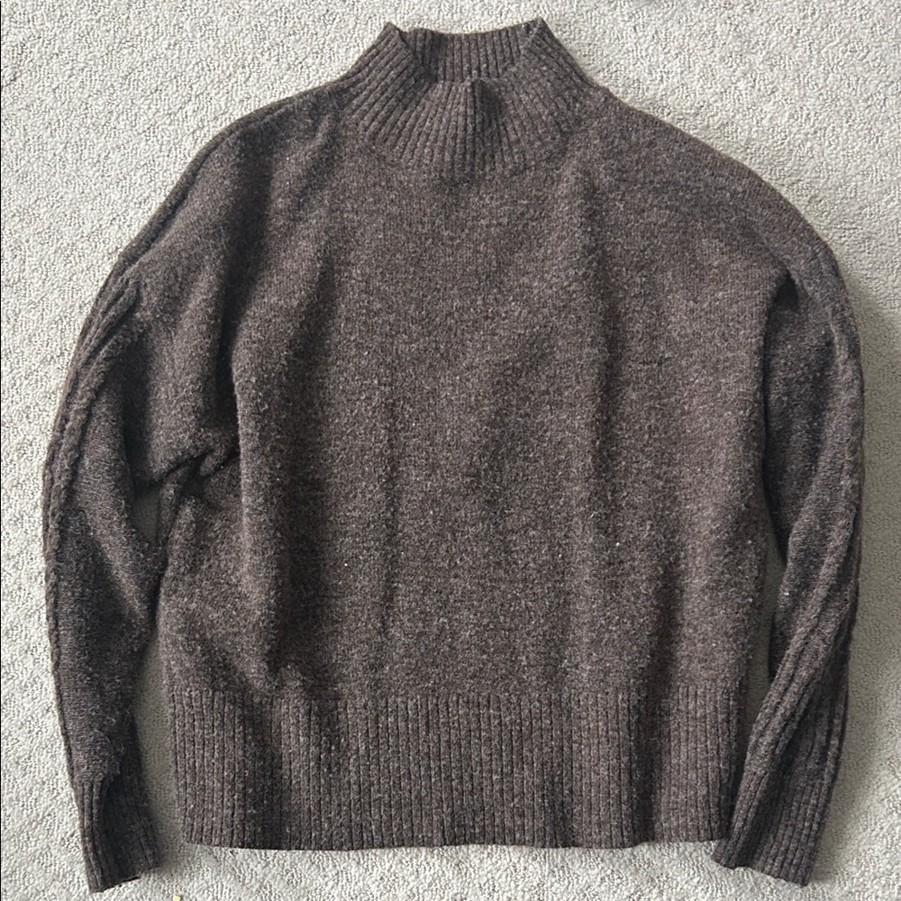 LC Lauren Conrad Women's Dark Brown Turtleneck Sweater
